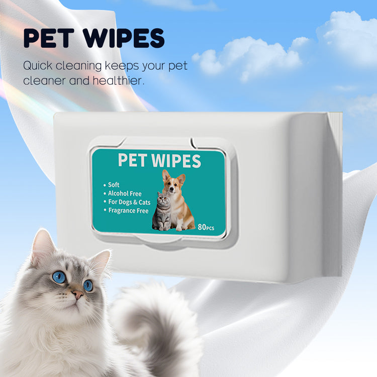 Pet Wipes for Dogs,Cats-Unscented,Alcohol-Free Gentle Grooming Wipes for Paws, Body,Bum-Quick Cleaning for Fresher, Healthier Pet-100 Sheets