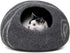Cat Cave – Premium Felt Cat Bed for Indoor Cats, Handmade 100% Merino Wool, Cat (Medium, Dark Grey)