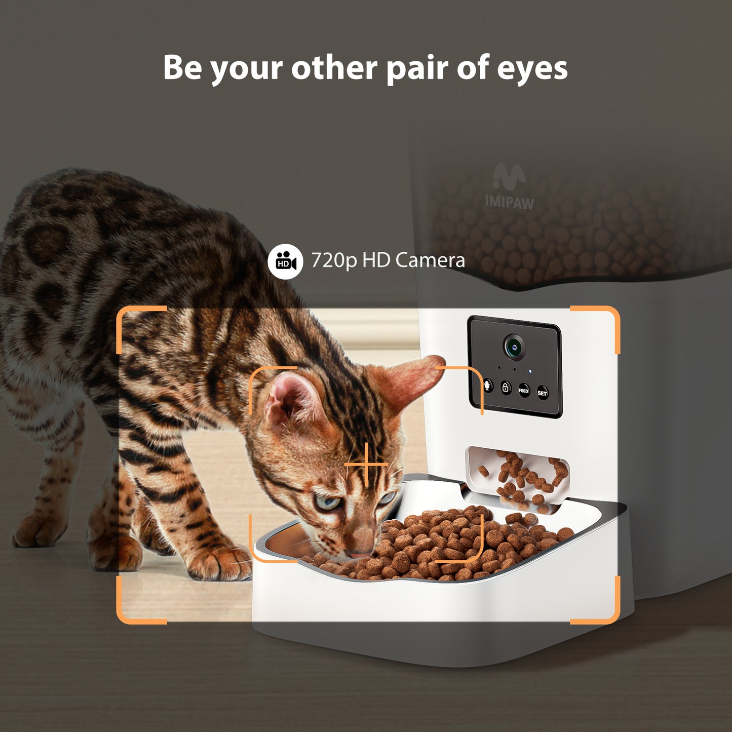 101Oz Smart Automatic Cat Feeder 3L WIFI and HD Camera Dog Pet Food Dispenser 10S Voice Recorder