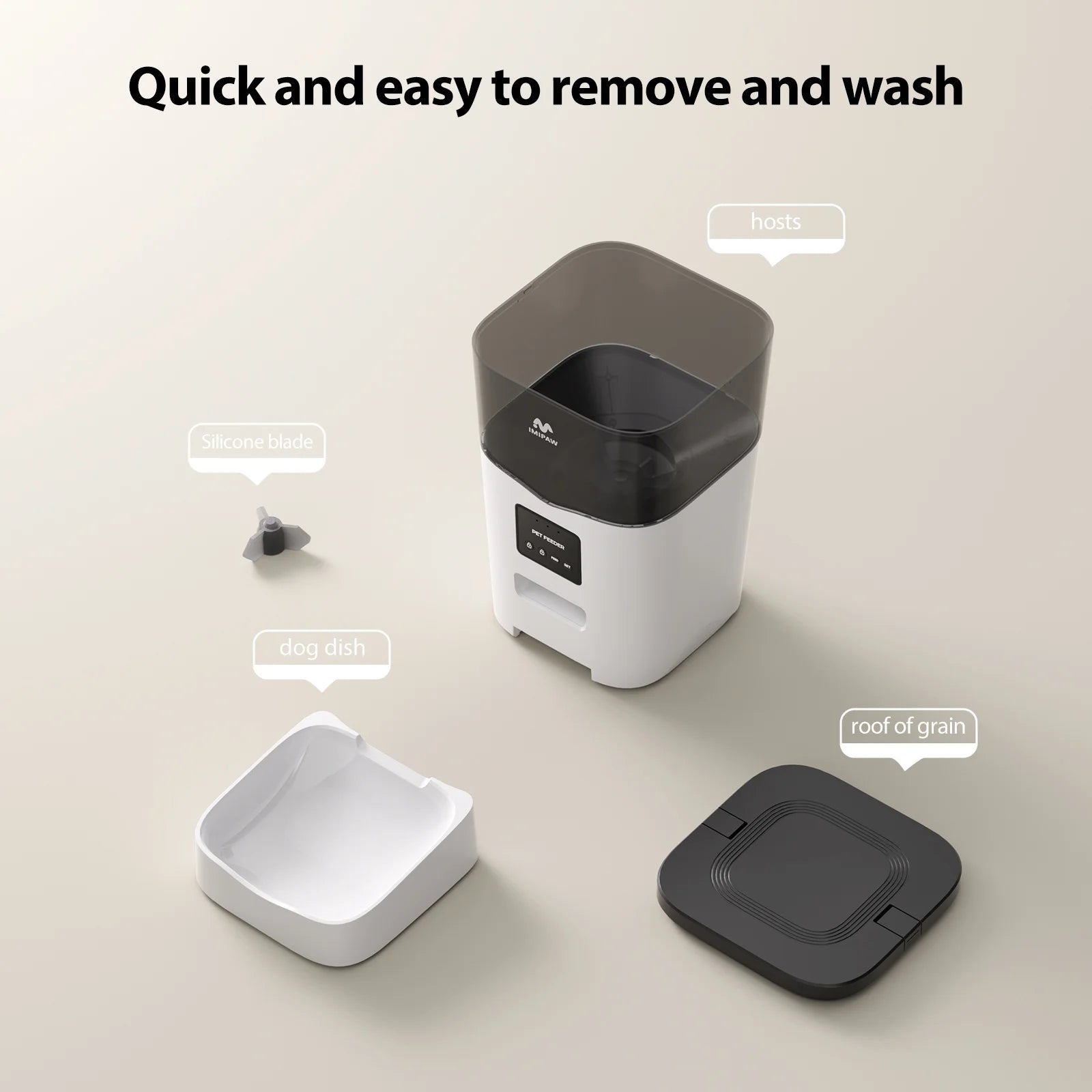 Smart Wifi Automatic Cat Feeder 3L Dog Pet Food Dispenser Scheduled Feeding with App Remote Control