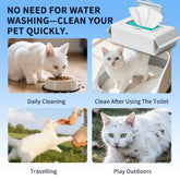Pet Wipes for Dogs,Cats-Unscented, alcohol-free grooming wipes for quick cleaning and freshening pets.