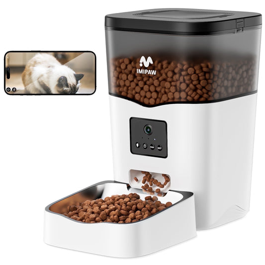 101Oz Smart Automatic Cat Feeder 3L WIFI and HD Camera Dog Pet Food Dispenser 10S Voice Recorder