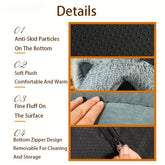 Enclosed Pet Bed Winter Warm Plush Hooded Cat Bed House with Cute Ears Indoor Nest Cave Comfort Kittens Hideaway for Small Dog