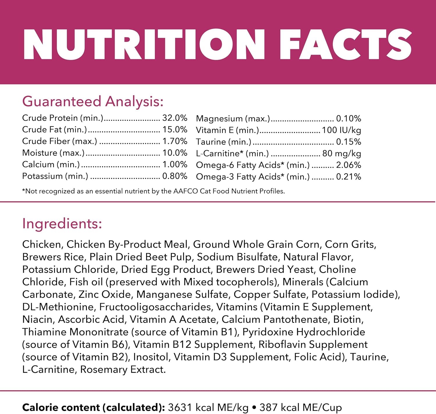 Proactive Health Adult Urinary Tract Healthy Dry Cat Food with Chicken, 16 Lb. Bag