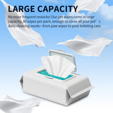 Pet Wipes for Dogs,Cats-Unscen large capacity pack of 80 wipes for everyday cleaning needs, including paws and post-toileting care.